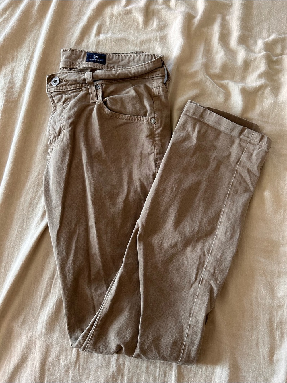 AG Men's Khaki Slim Straight Pants